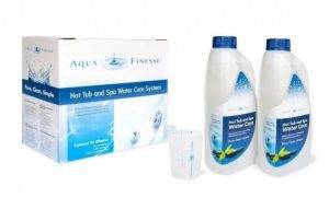 Aquafinesse with Chlorine hot tub care chemicals from Leicester Hot Tub Hire